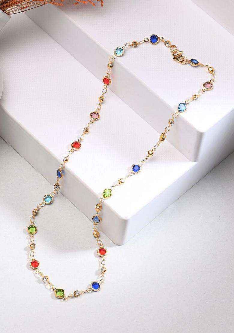Set of 2 Silver-Plated Anklets with Gold-Plated Chain for Women | Traditional Temple Jewellery for Wedding & Festive Wear | Gift for Her - Indya