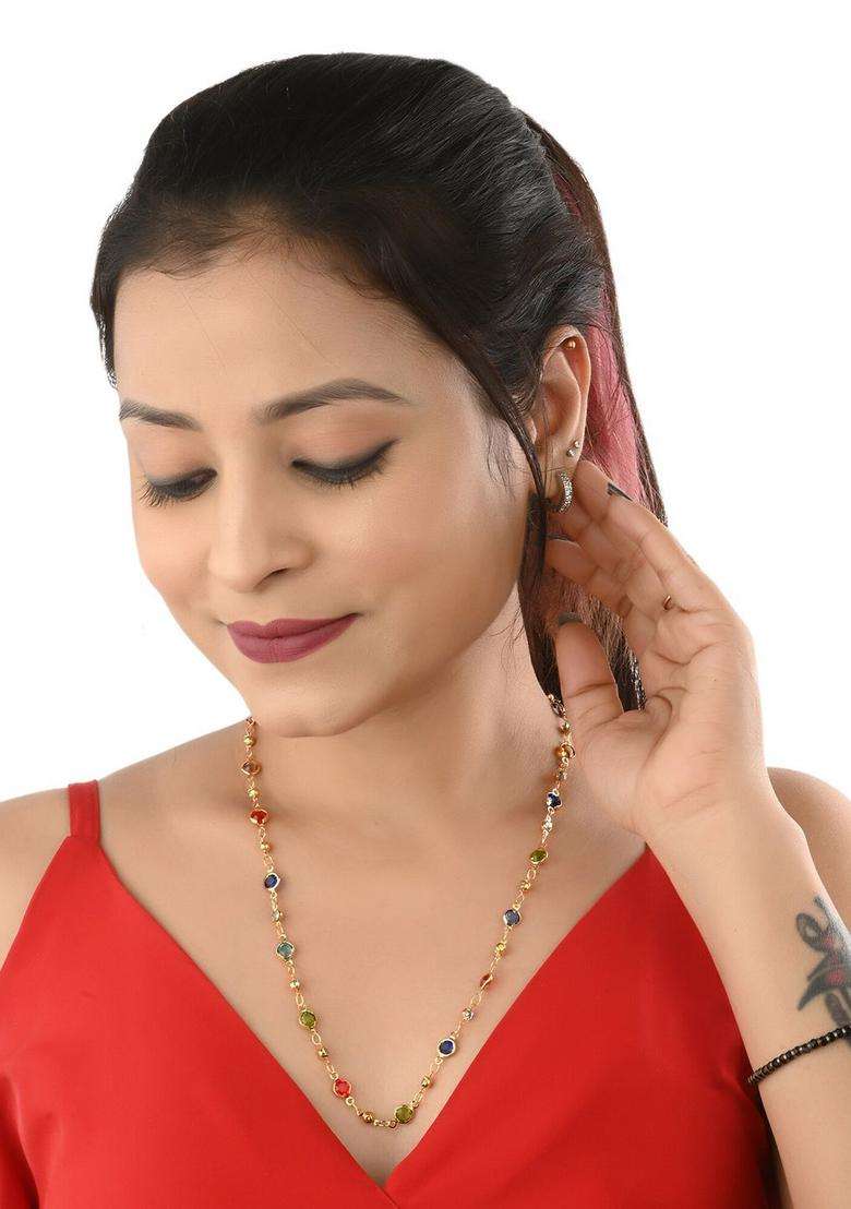 Set of 2 Silver-Plated Anklets with Gold-Plated Chain for Women | Traditional Temple Jewellery for Wedding & Festive Wear | Gift for Her - Indya