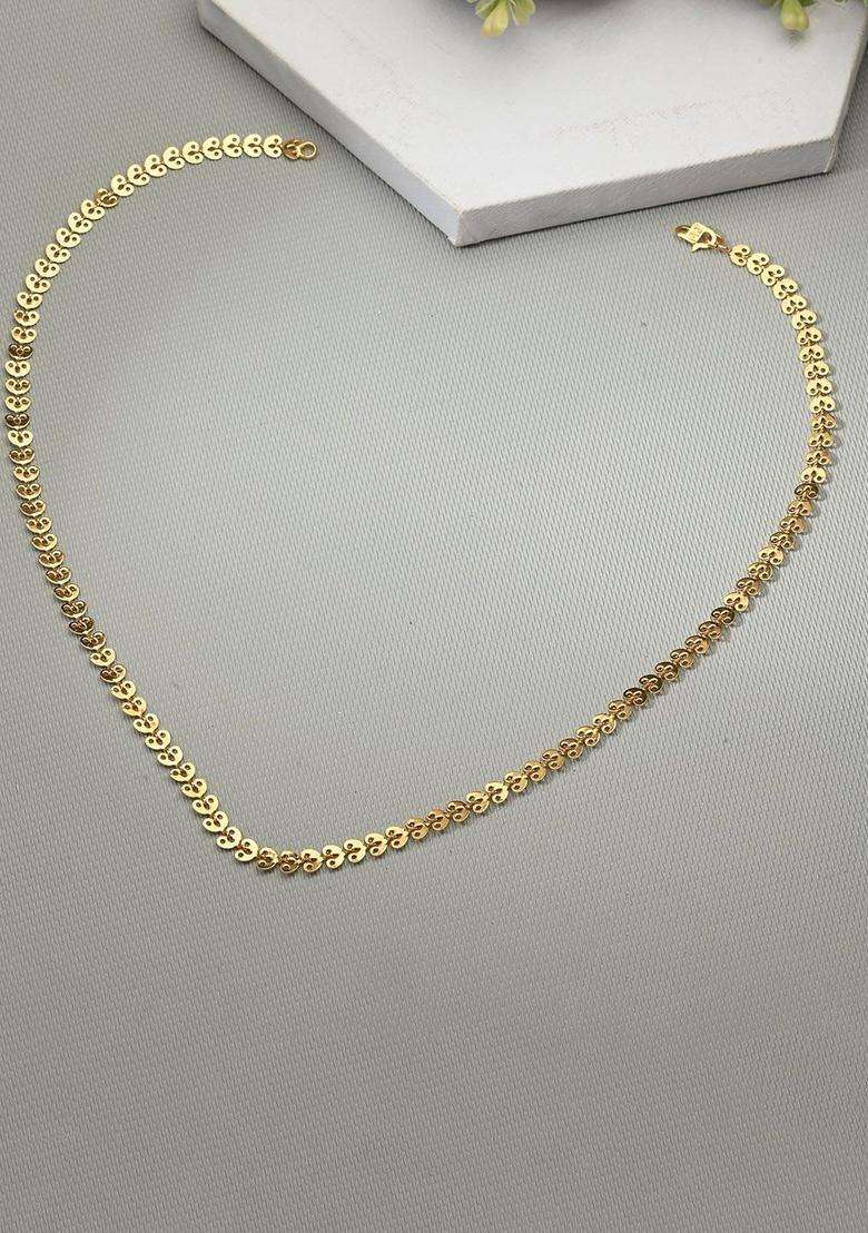 Set of 2 Silver-Plated Beaded Anklets with Gold-Plated Chain for Women | Traditional Temple Jewellery for Wedding & Festive Wear | Gift for Her - Indya