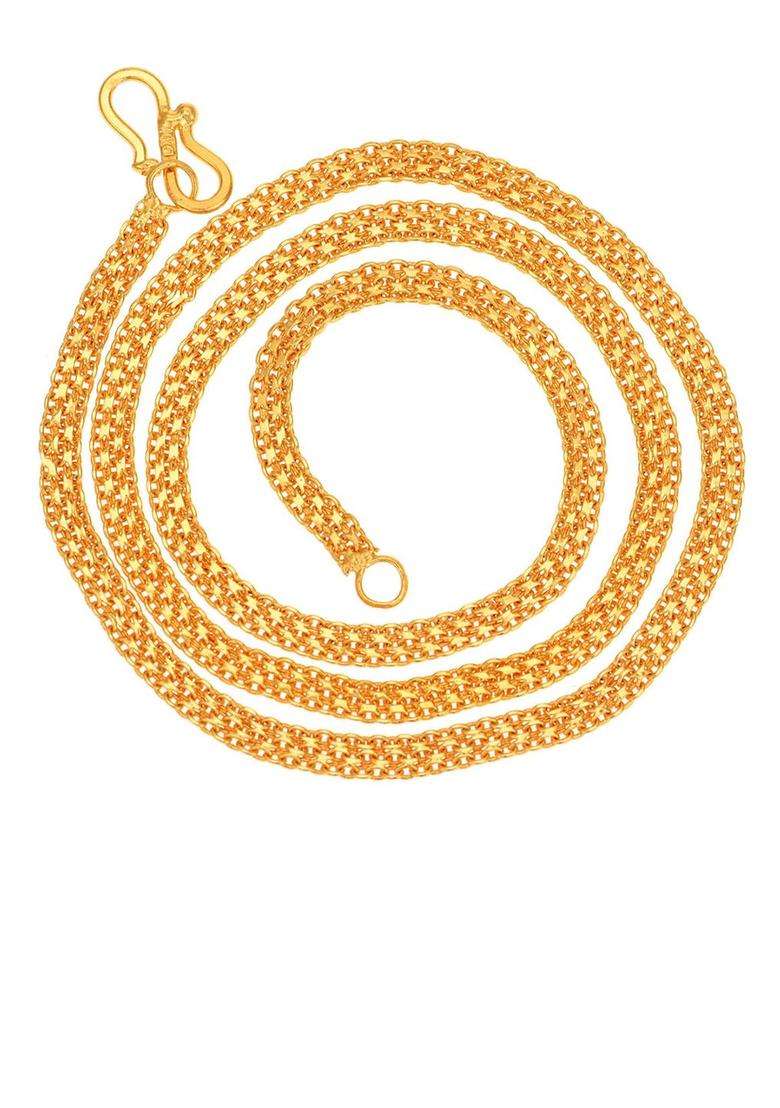 Set of 2 Silver-Plated Beaded Anklets with Gold-Plated Chain for Women | Traditional Temple Jewellery for Wedding & Festive Wear | Gift for Her - Indya