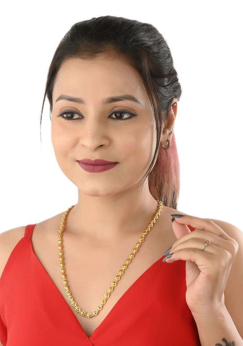 Set of 2 Silver-Plated Anklets with Gold-Plated Chain for Women | Traditional Temple Jewellery for Wedding & Festive Wear | Gift for Her - Indya