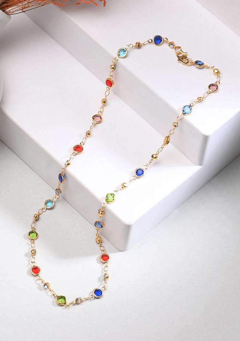 Set of 2 Silver-Plated Anklets with Gold-Plated Chain for Women | Traditional Temple Jewellery for Wedding & Festive Wear | Gift for Her - Indya
