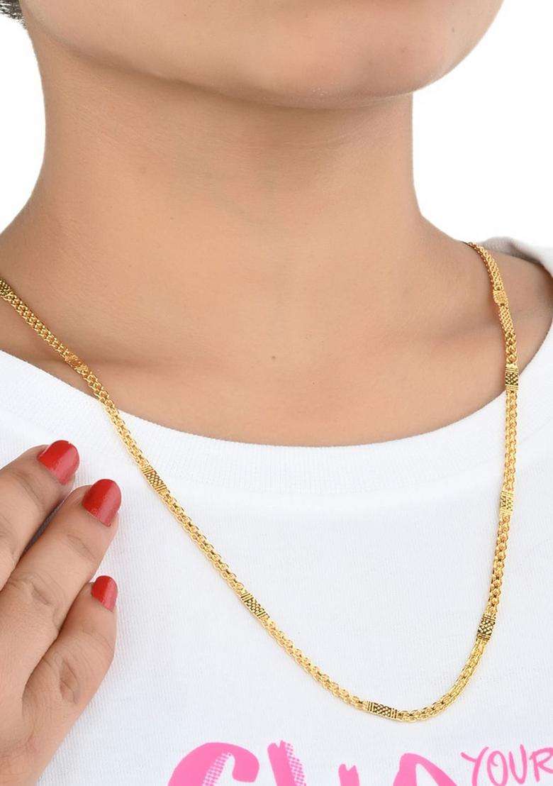 Set of 2 Silver-Plated Anklets with Gold-Plated Chain Jewellery Set for Women | Traditional Temple Jewellery for Wedding & Festive Wear | Gift for Her - Indya