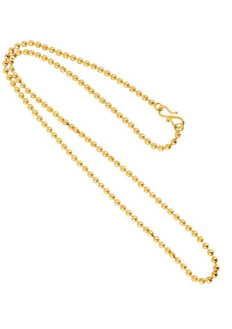 Set of 2 Silver-Plated Anklets with Gold-Plated Ball Chain Jewellery Set for Women | Traditional Temple Jewellery for Wedding & Festive Wear | Gift for Her - Indya
