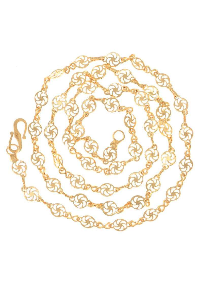 Set of 2 Silver-Plated Beaded Anklets with Gold-Plated Chain for Women | Traditional Temple Jewellery for Wedding & Festive Wear | Gift for Her - Indya