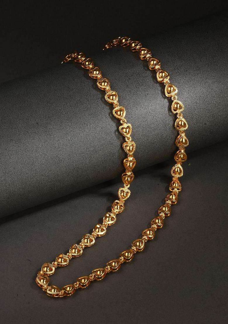 Set of 2 Silver-Plated Beaded Anklets with Gold-Plated Chain for Women | Traditional Temple Jewellery for Wedding & Festive Wear | Gift for Her - Indya