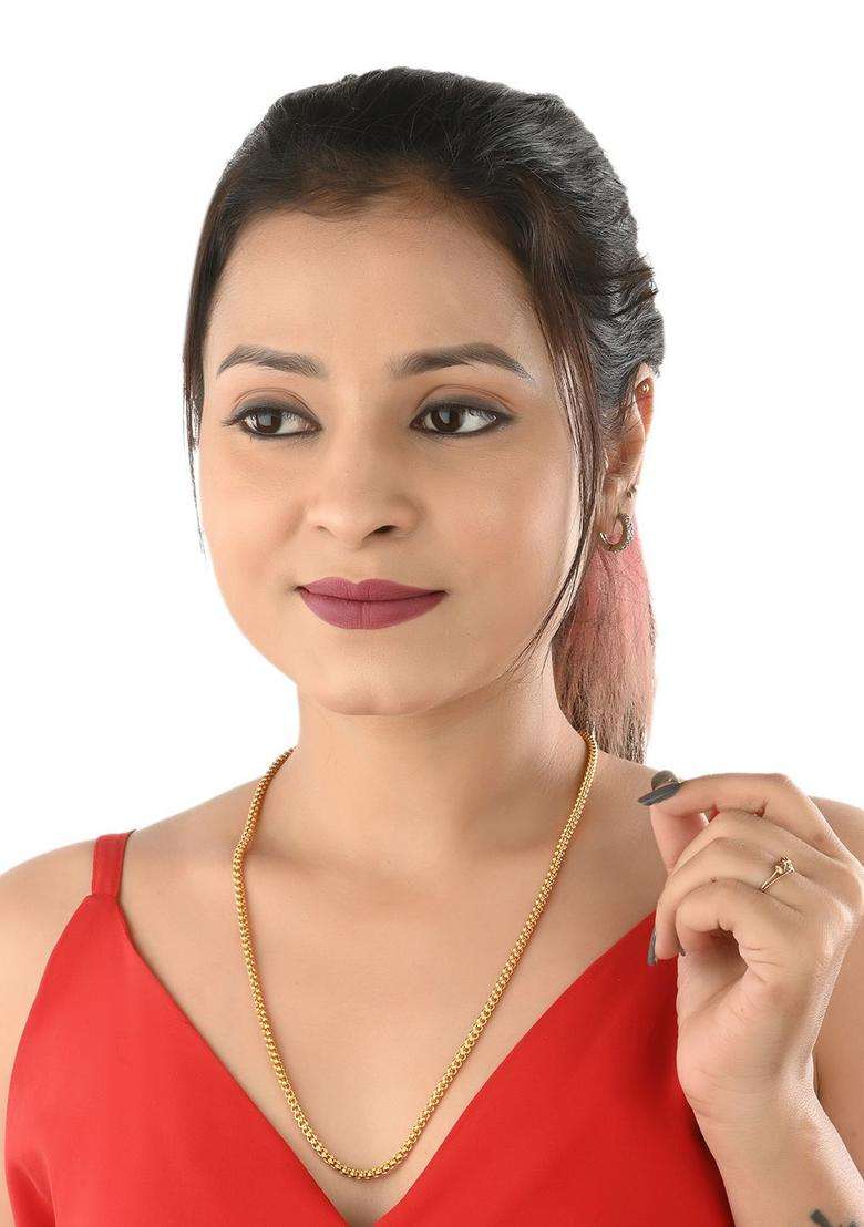 Set of 2 Silver-Plated Anklets with Gold-Plated Chain Jewellery Set for Women | Traditional Temple Jewellery for Wedding & Festive Wear | Gift for Her - Indya
