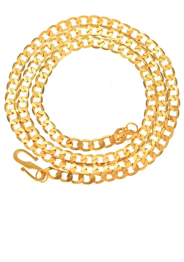 Gold-Plated Chain & Silver-Plated Anklets Jewellery Set for Women | Traditional Temple Jewellery for Wedding & Festive Wear | Gift for Her - Indya