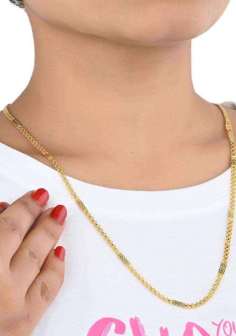 Gold-Plated Chain & Set of 2 Silver-Plated Anklets for Women | Traditional Temple Jewellery for Wedding & Festive Wear | Gift for Her - Indya