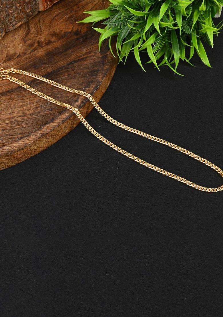 Set of 2 Silver-Plated Anklets with Gold-Plated Chain for Women | Traditional Temple Jewellery for Wedding & Festive Wear | Gift for Her - Indya