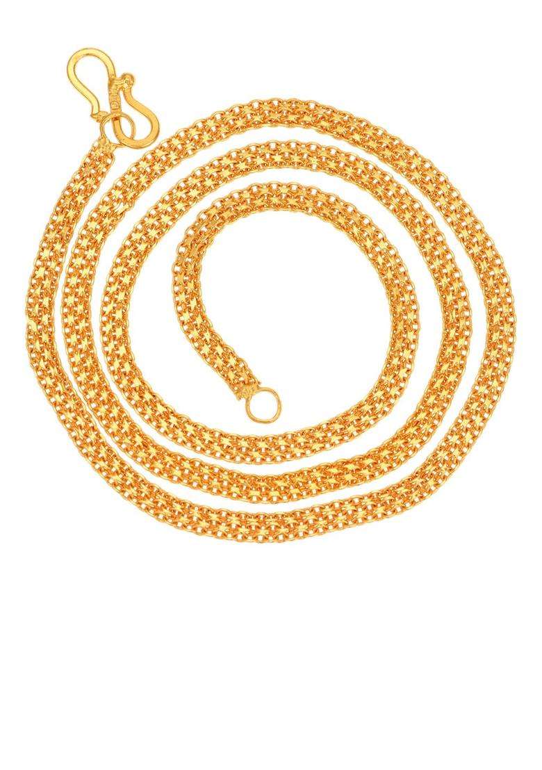 Set of 2 Silver-Plated Anklets with Gold-Plated Chain for Women | Traditional Temple Jewellery for Wedding & Festive Wear | Gift for Her - Indya