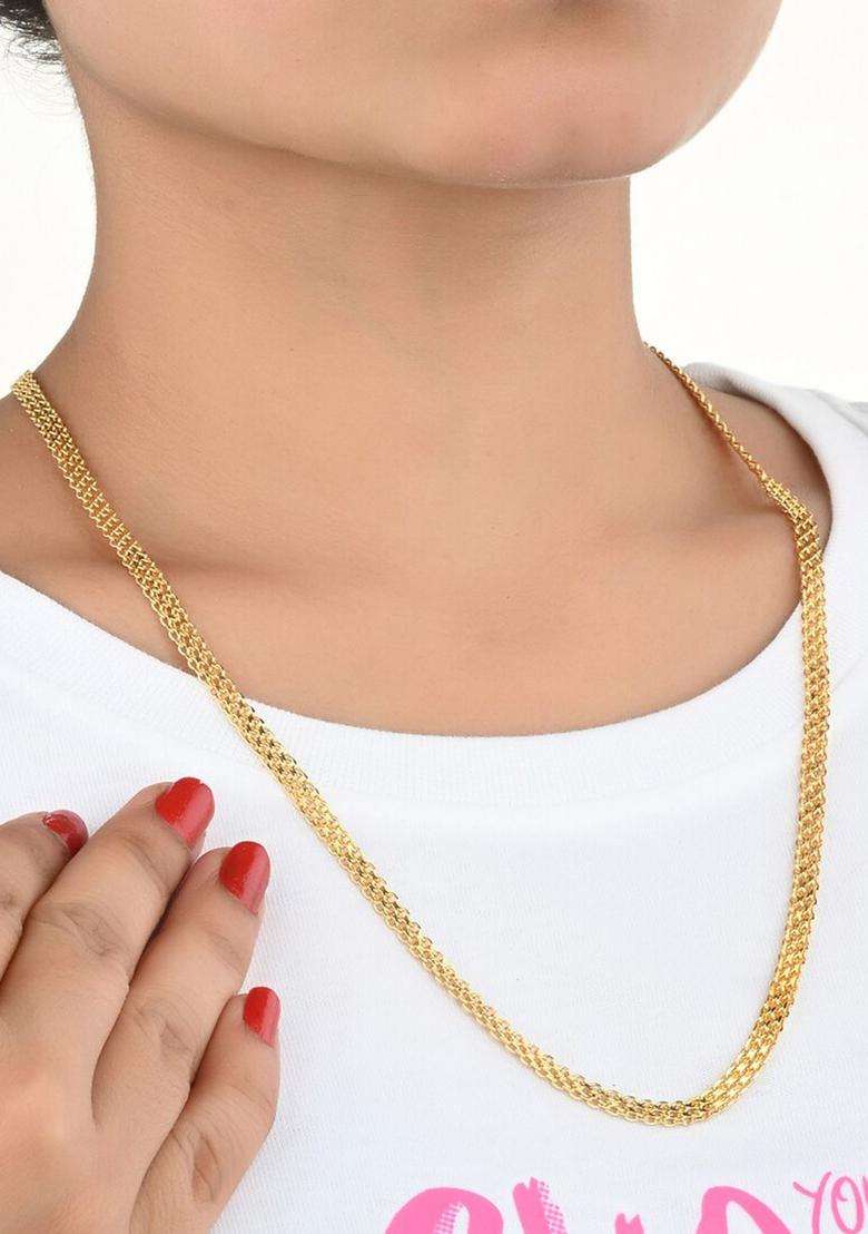 Set of 2 Silver-Plated Anklets with Gold-Plated Chain for Women | Traditional Temple Jewellery for Wedding & Festive Wear | Gift for Her - Indya