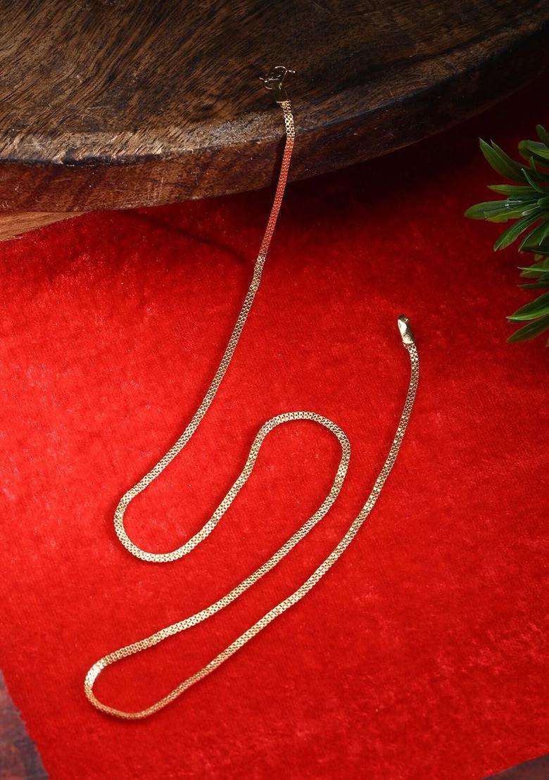 Set of 2 Silver-Plated Anklets with Gold-Plated Chain for Women | Traditional Temple Jewellery for Wedding & Festive Wear | Gift for Her - Indya