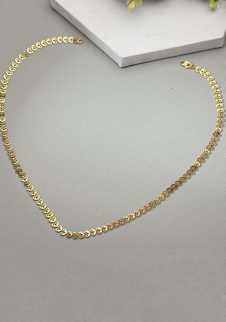 Silver-Plated Anklets & Gold-Plated Chain Jewellery Set for Women | Traditional Temple Jewellery for Wedding & Festive Wear | Gift for Her - Indya