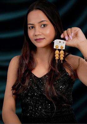 Gold-Plated Circular Jhumkas Earrings for Women | Traditional Temple Jewellery for Wedding & Festive Wear | Gift for Her