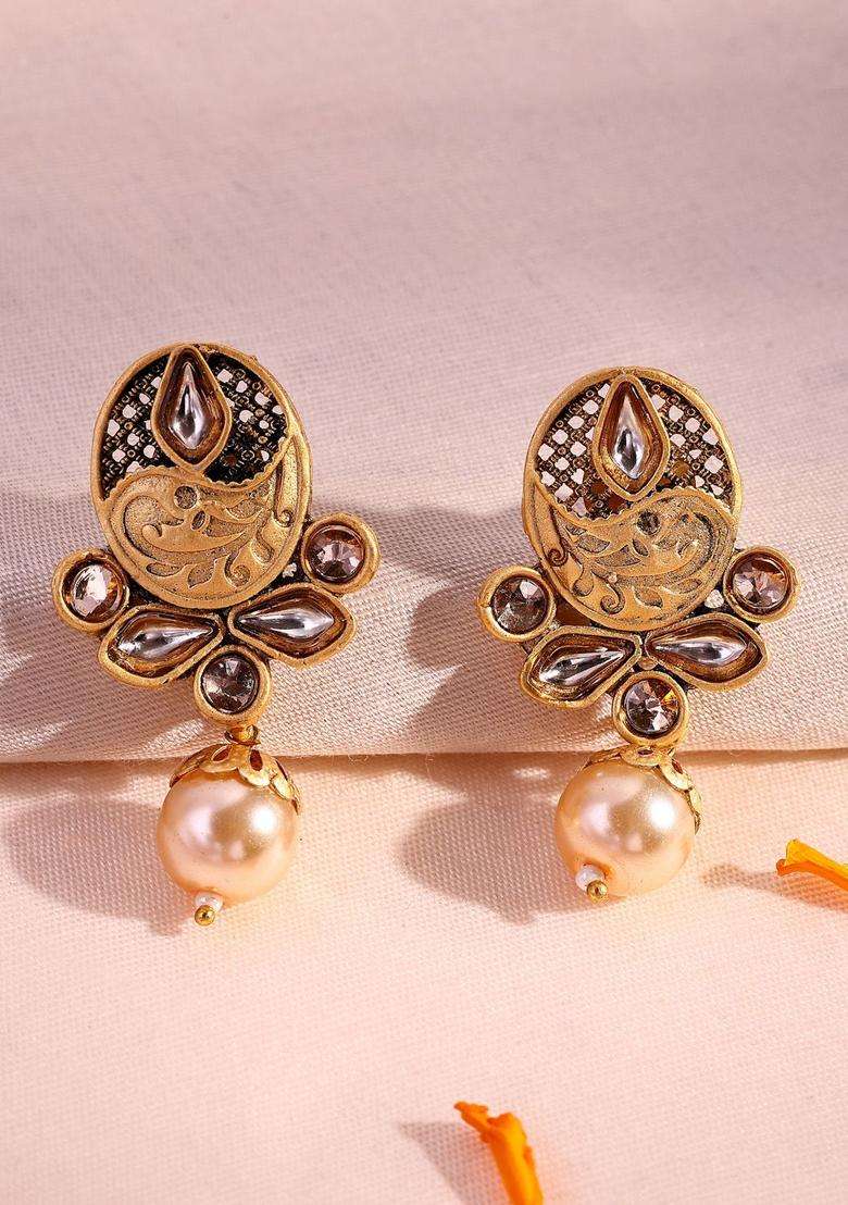 18K Gold-Plated Lord Ganesha Kundan Studded & Beaded Jewellery Set for Women | Traditional Temple Jewellery for Wedding & Festive Wear | Gift for Her - Indya
