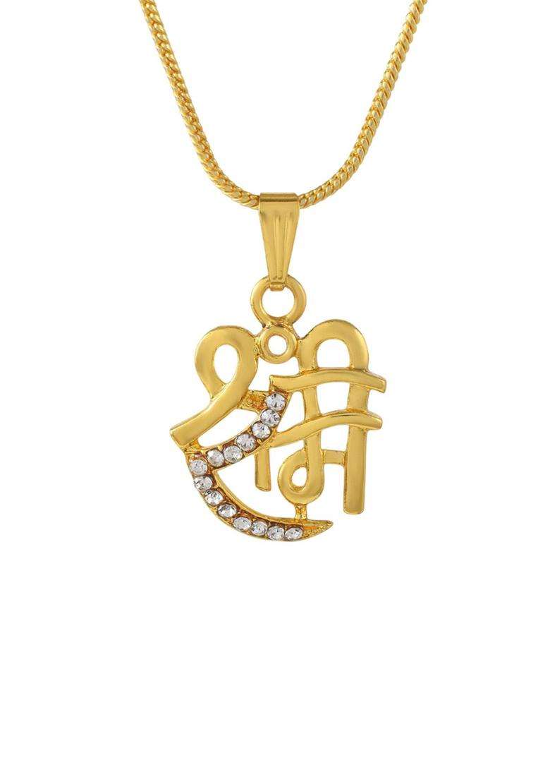 Gold-Plated Contemporary Pendants with Chains for Men & Women | Traditional Temple Jewellery for Wedding & Festive Wear | Festive Gift - Indya