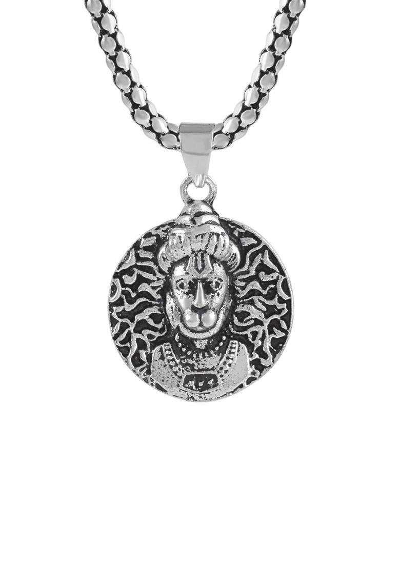 Silver-Plated Contemporary Pendants with Chains for Men & Women | Traditional Temple Jewellery for Wedding & Festive Wear | Festive Gift - Indya