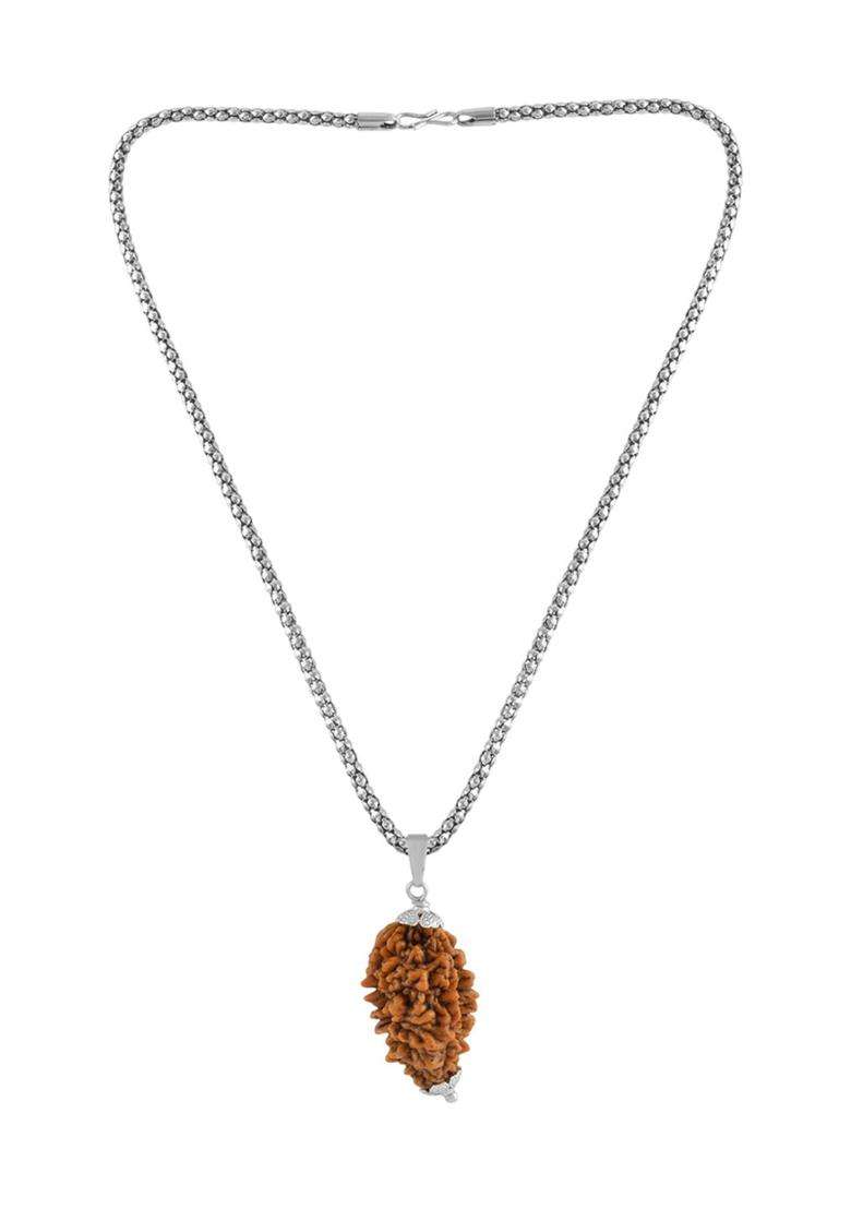 Silver-Plated Contemporary Pendants with Chains for Men & Women | Traditional Temple Jewellery for Wedding & Festive Wear | Festive Gift - Indya