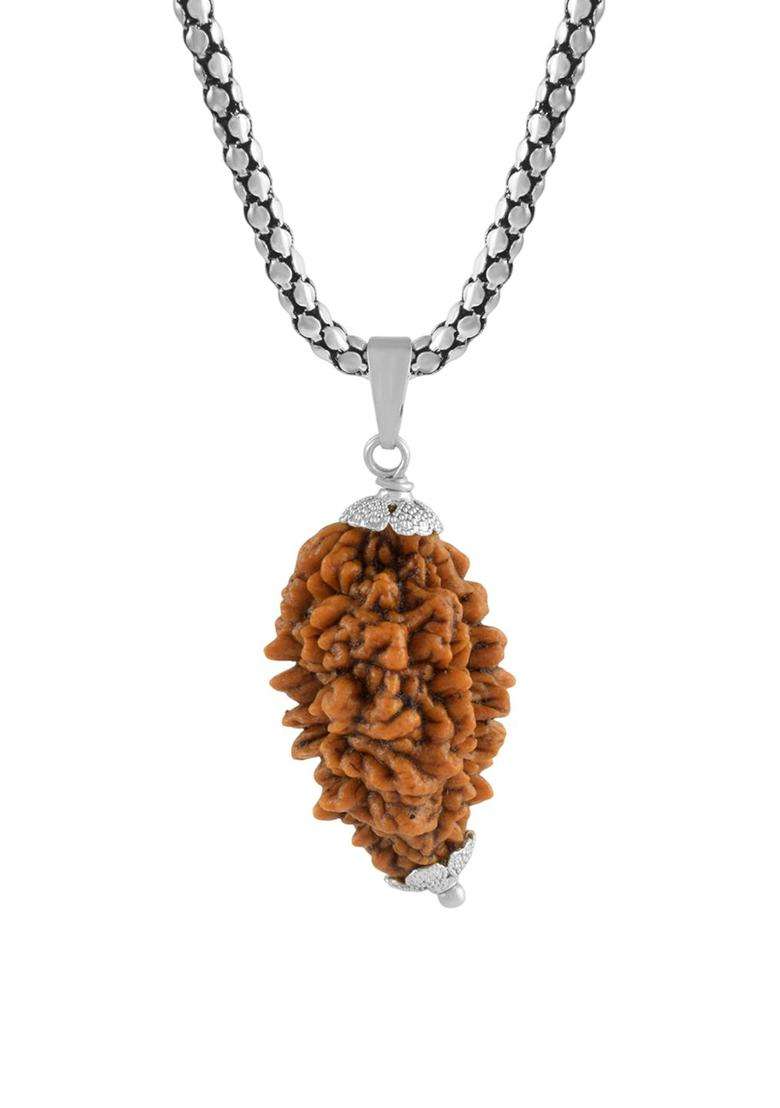 Silver-Plated Contemporary Pendants with Chains for Men & Women | Traditional Temple Jewellery for Wedding & Festive Wear | Festive Gift - Indya