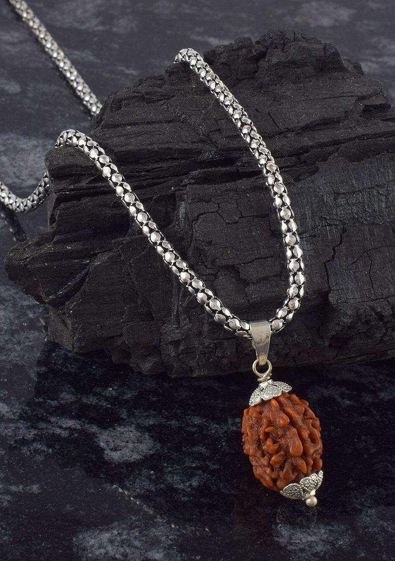 Silver-Plated Contemporary Pendants with Chains for Men & Women | Traditional Temple Jewellery for Wedding & Festive Wear | Festive Gift - Indya