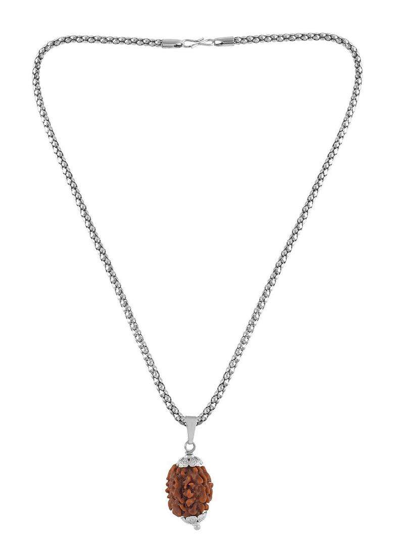 Silver-Plated Contemporary Pendants with Chains for Men & Women | Traditional Temple Jewellery for Wedding & Festive Wear | Festive Gift - Indya