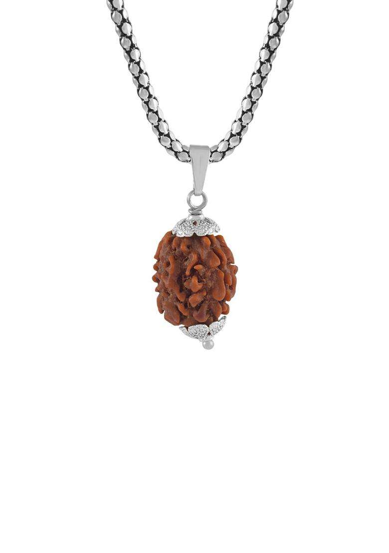 Silver-Plated Contemporary Pendants with Chains for Men & Women | Traditional Temple Jewellery for Wedding & Festive Wear | Festive Gift - Indya