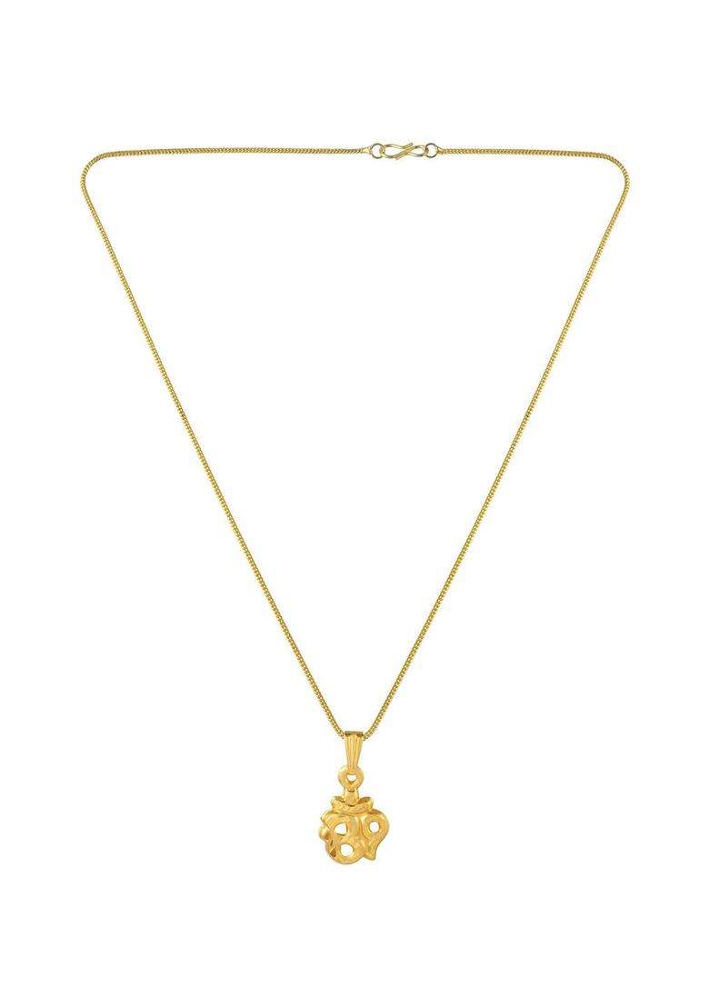 Gold-Plated Contemporary Pendants with Chains for Men & Women | Traditional Temple Jewellery for Wedding & Festive Wear | Festive Gift - Indya