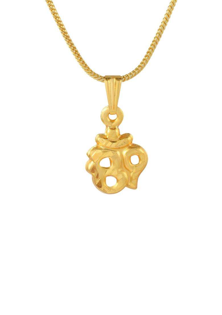 Gold-Plated Contemporary Pendants with Chains for Men & Women | Traditional Temple Jewellery for Wedding & Festive Wear | Festive Gift - Indya