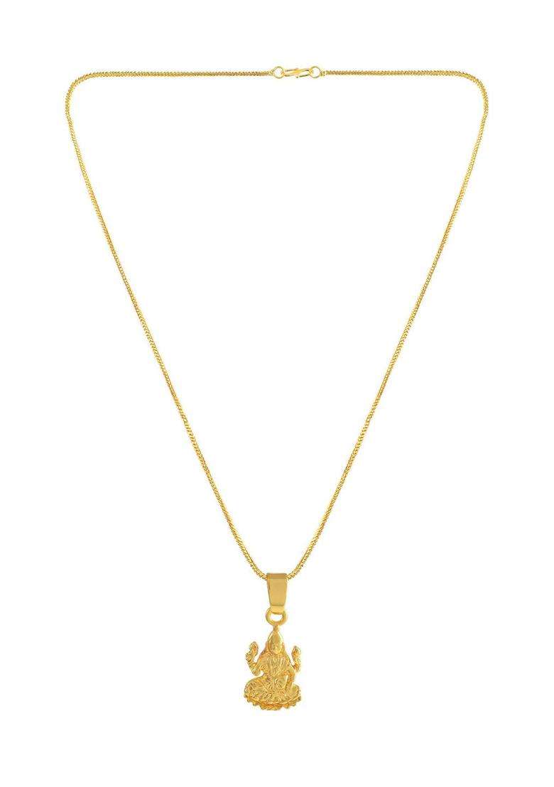 Gold-Plated Contemporary Pendants with Chains for Men & Women | Traditional Temple Jewellery for Wedding & Festive Wear | Festive Gift - Indya