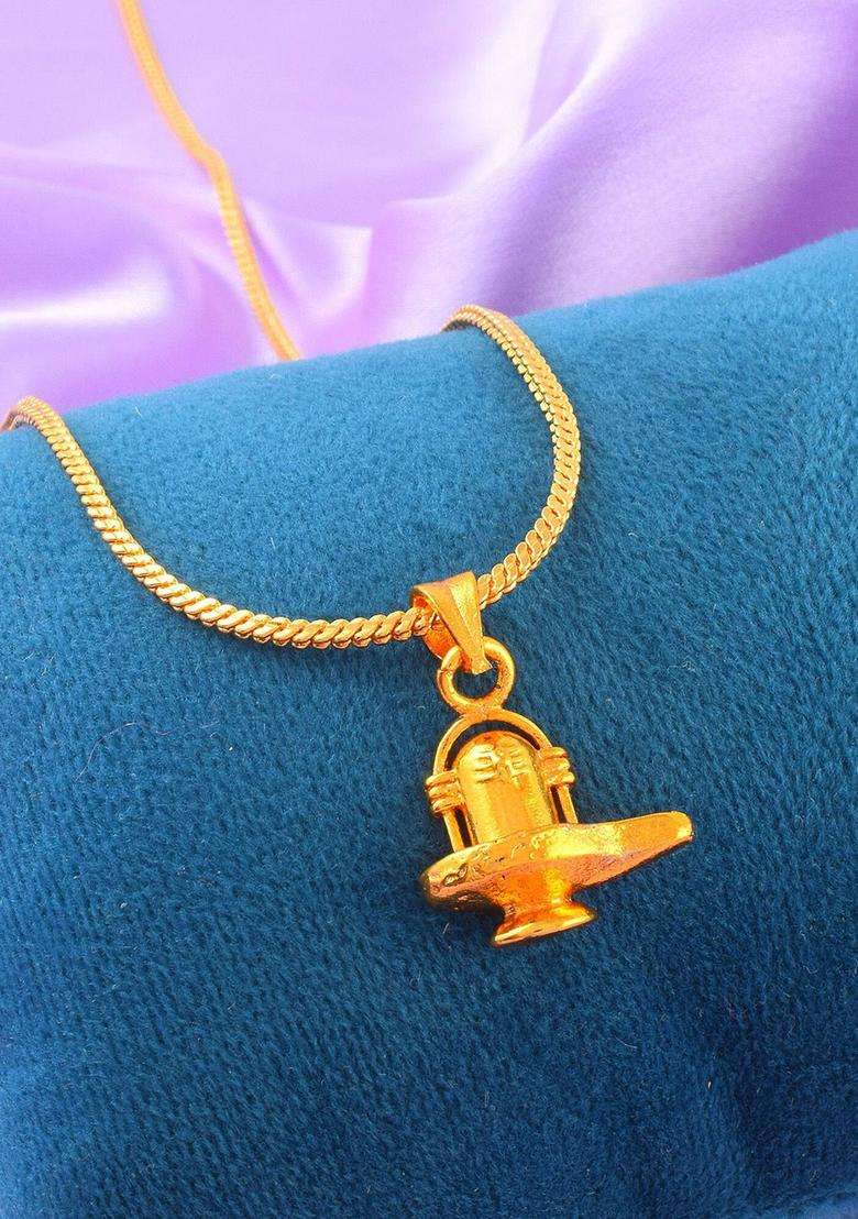 Gold-Plated Contemporary Pendants with Chains for Men & Women | Traditional Temple Jewellery for Wedding & Festive Wear | Festive Gift - Indya
