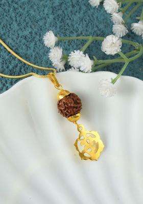 Gold-Plated Contemporary Pendants with Chains for Men & Women | Traditional Temple Jewellery for Wedding & Festive Wear | Festive Gift