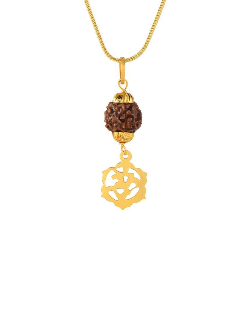 Gold-Plated Contemporary Pendants with Chains for Men & Women | Traditional Temple Jewellery for Wedding & Festive Wear | Festive Gift - Indya