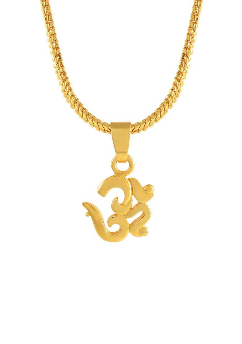 Gold-Plated Contemporary Pendants with Chains for Men & Women | Traditional Temple Jewellery for Wedding & Festive Wear | Festive Gift - Indya