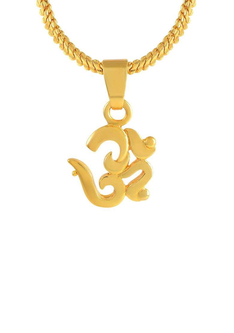 Gold-Plated Contemporary Pendants with Chains for Men & Women | Traditional Temple Jewellery for Wedding & Festive Wear | Festive Gift - Indya