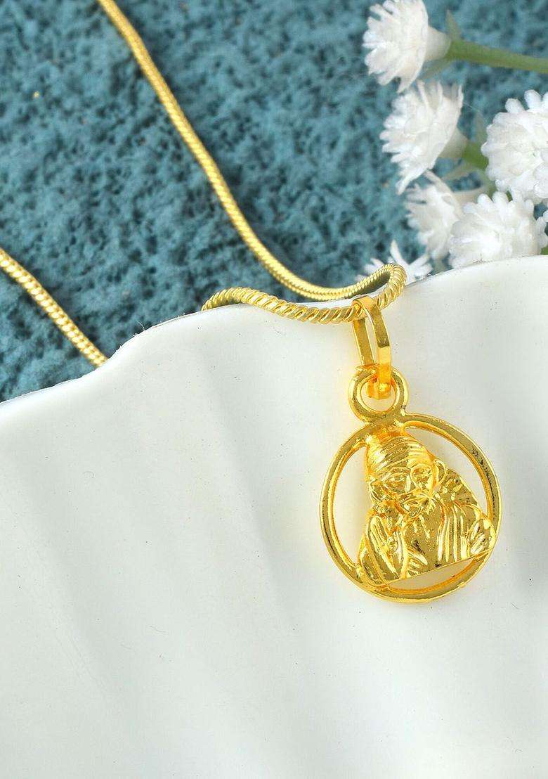 Gold-Plated Contemporary Pendants with Chains for Men & Women | Traditional Temple Jewellery for Wedding & Festive Wear | Festive Gift - Indya
