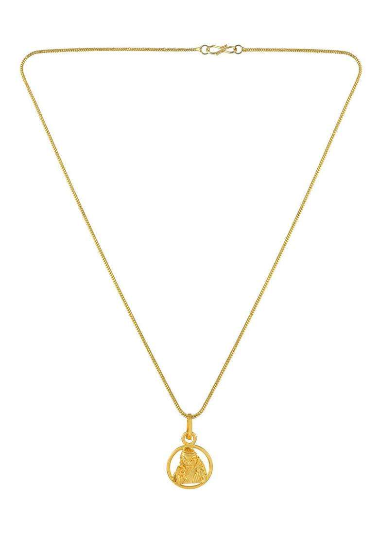 Gold-Plated Contemporary Pendants with Chains for Men & Women | Traditional Temple Jewellery for Wedding & Festive Wear | Festive Gift - Indya