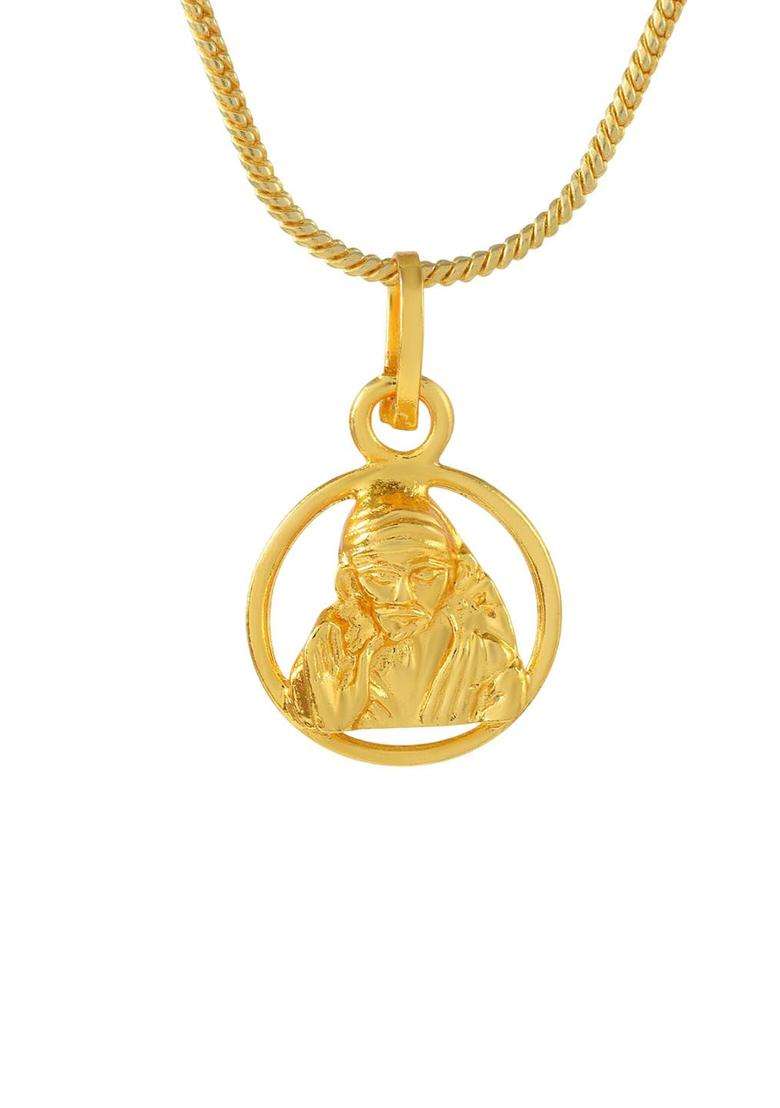 Gold-Plated Contemporary Pendants with Chains for Men & Women | Traditional Temple Jewellery for Wedding & Festive Wear | Festive Gift - Indya