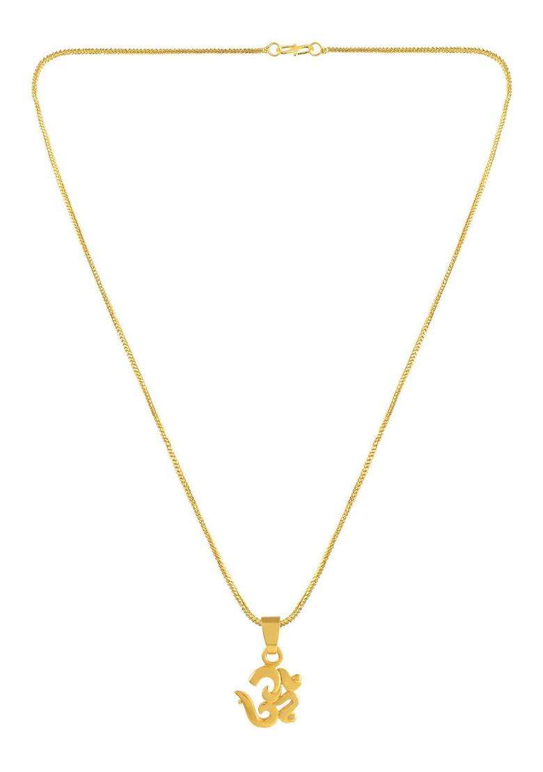 Gold-Plated Contemporary Pendants with Chains for Men & Women | Traditional Temple Jewellery for Wedding & Festive Wear | Festive Gift - Indya