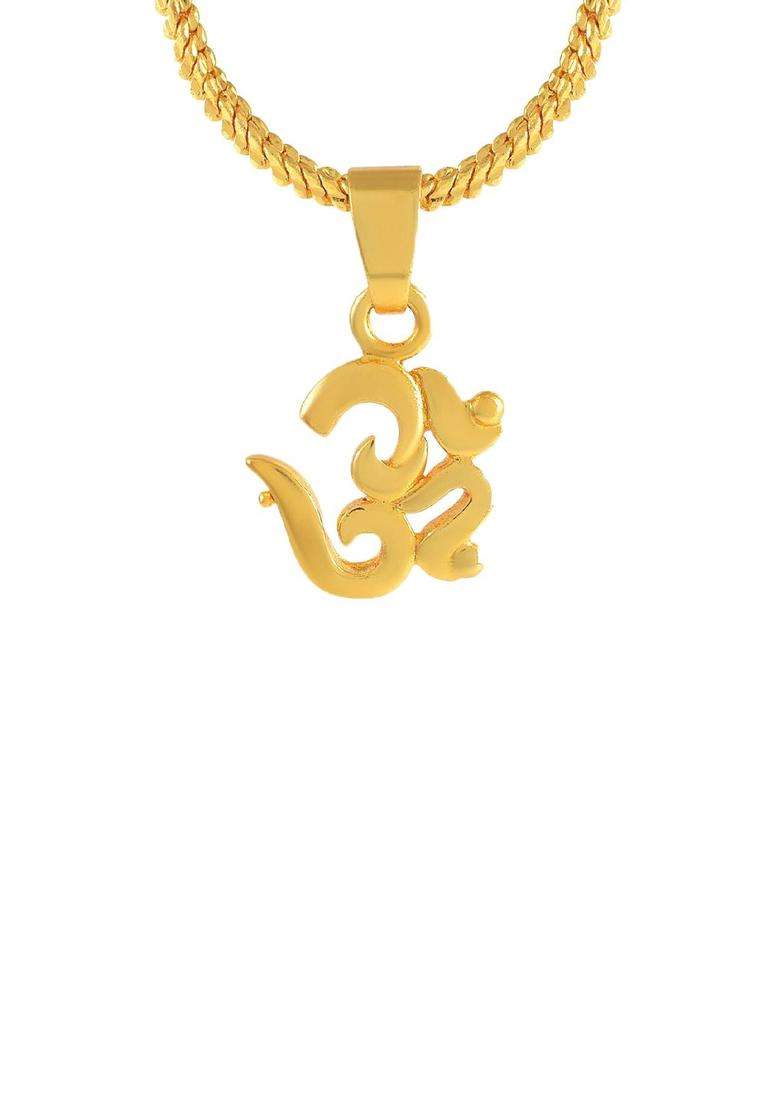 Gold-Plated Contemporary Pendants with Chains for Men & Women | Traditional Temple Jewellery for Wedding & Festive Wear | Festive Gift - Indya