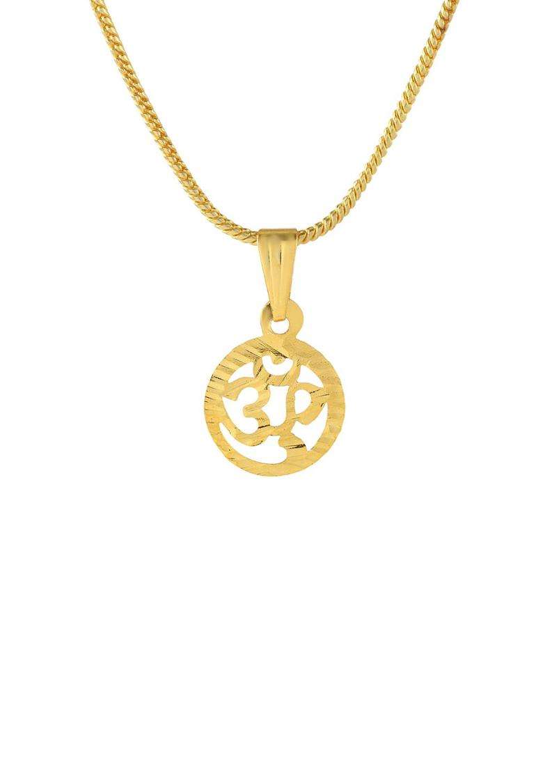 Gold-Plated Contemporary Pendants with Chains for Men & Women | Traditional Temple Jewellery for Wedding & Festive Wear | Festive Gift - Indya