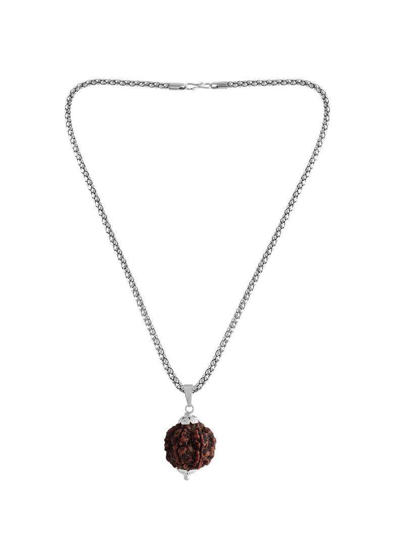 Silver-Plated Contemporary Pendants with Chains for Men & Women | Traditional Temple Jewellery for Wedding & Festive Wear | Festive Gift - Indya