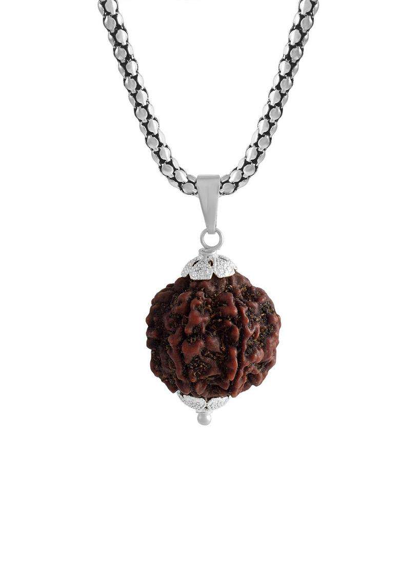 Silver-Plated Contemporary Pendants with Chains for Men & Women | Traditional Temple Jewellery for Wedding & Festive Wear | Festive Gift - Indya