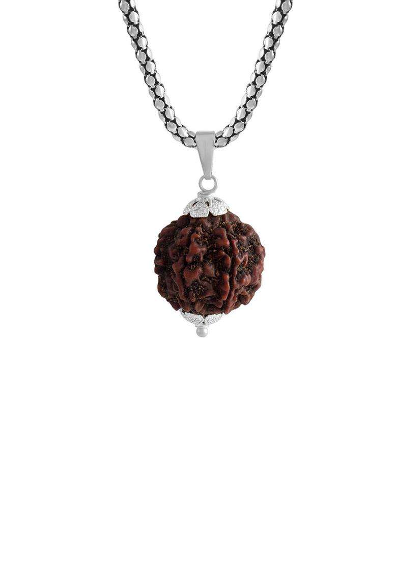Silver-Plated Contemporary Pendants with Chains for Men & Women | Traditional Temple Jewellery for Wedding & Festive Wear | Festive Gift - Indya