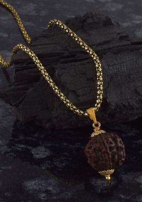 Gold-Plated Contemporary Pendants with Chains for Men & Women | Traditional Temple Jewellery for Wedding & Festive Wear | Festive Gift