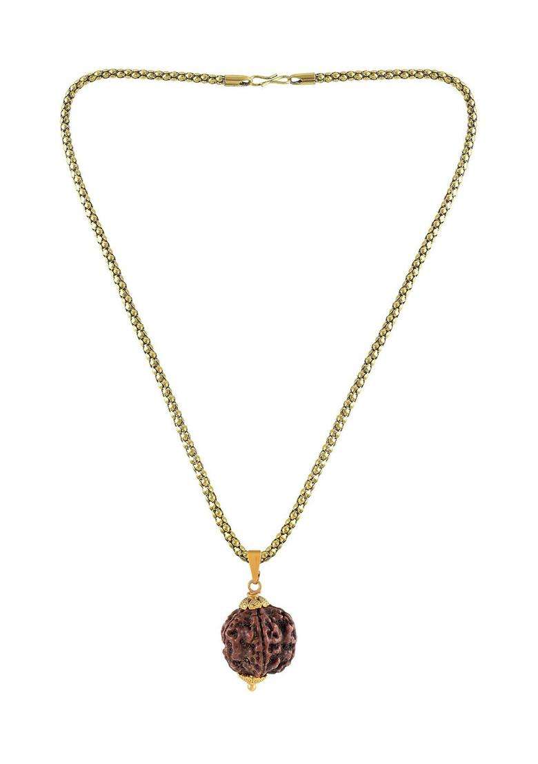 Gold-Plated Contemporary Pendants with Chains for Men & Women | Traditional Temple Jewellery for Wedding & Festive Wear | Festive Gift - Indya