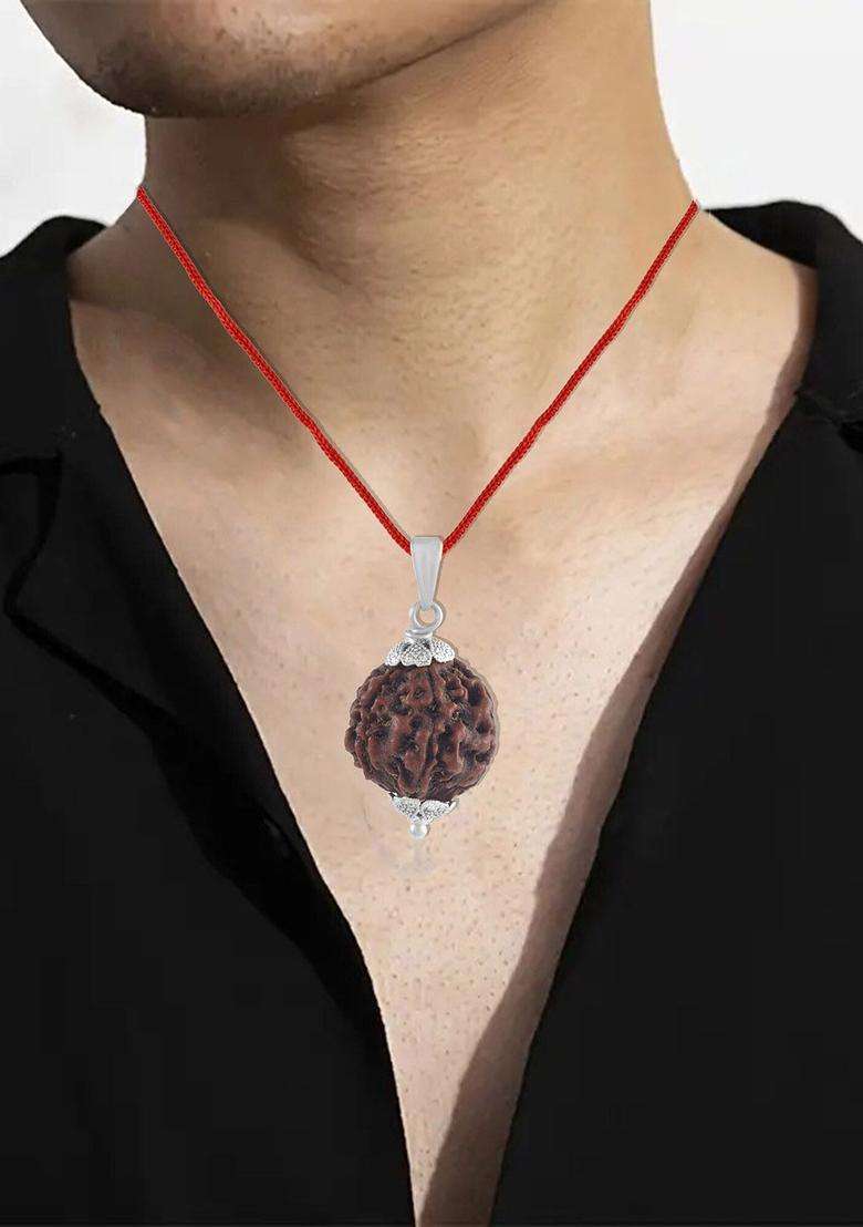 Silver-Plated Contemporary Pendants with Chains for Men & Women | Traditional Temple Jewellery for Wedding & Festive Wear | Festive Gift - Indya