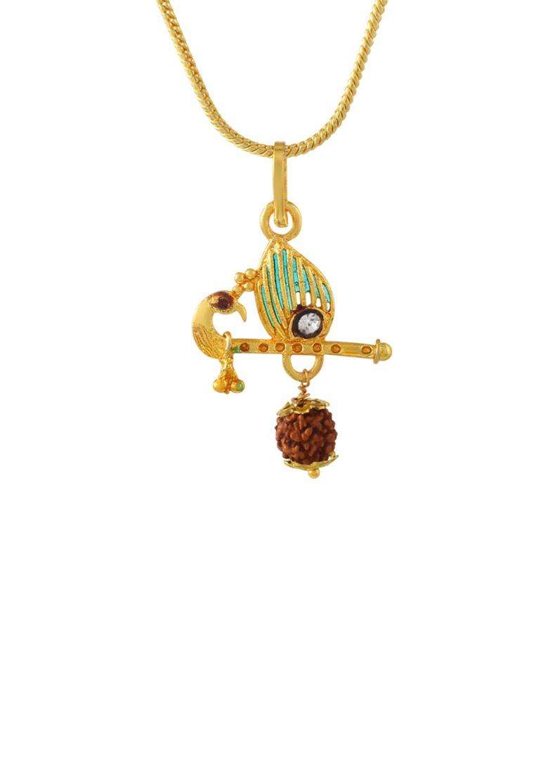 Gold-Plated Contemporary Pendants with Chains for Men & Women | Traditional Temple Jewellery for Wedding & Festive Wear | Festive Gift - Indya