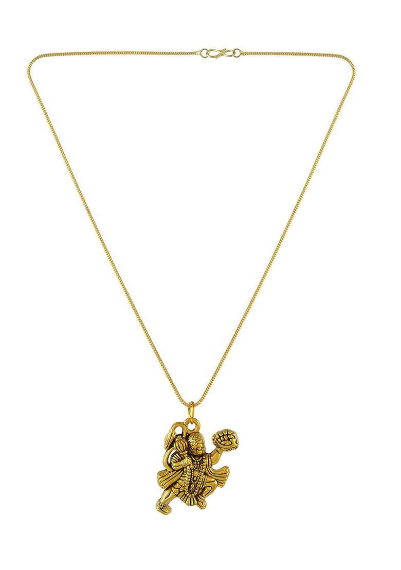 Gold-Plated Contemporary Pendants with Chains for Men & Women | Traditional Temple Jewellery for Wedding & Festive Wear | Festive Gift - Indya