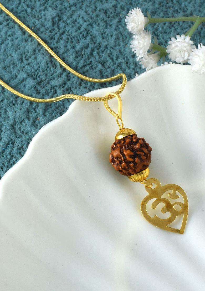 Gold-Plated Contemporary Pendants with Chains for Men & Women | Traditional Temple Jewellery for Wedding & Festive Wear | Festive Gift - Indya